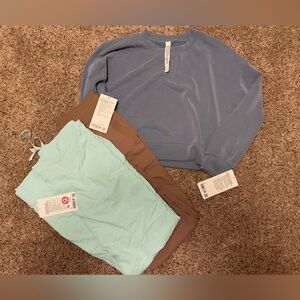 Lululemon softstreme crew and studio pant lot sz 10